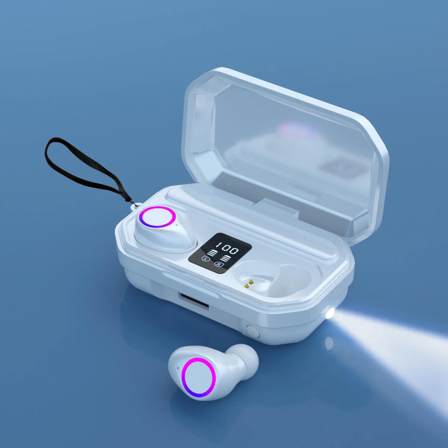 China Wholesale Hands Free Blue Tooth Headset Boat Twin True Wireless Earphone With LED Light