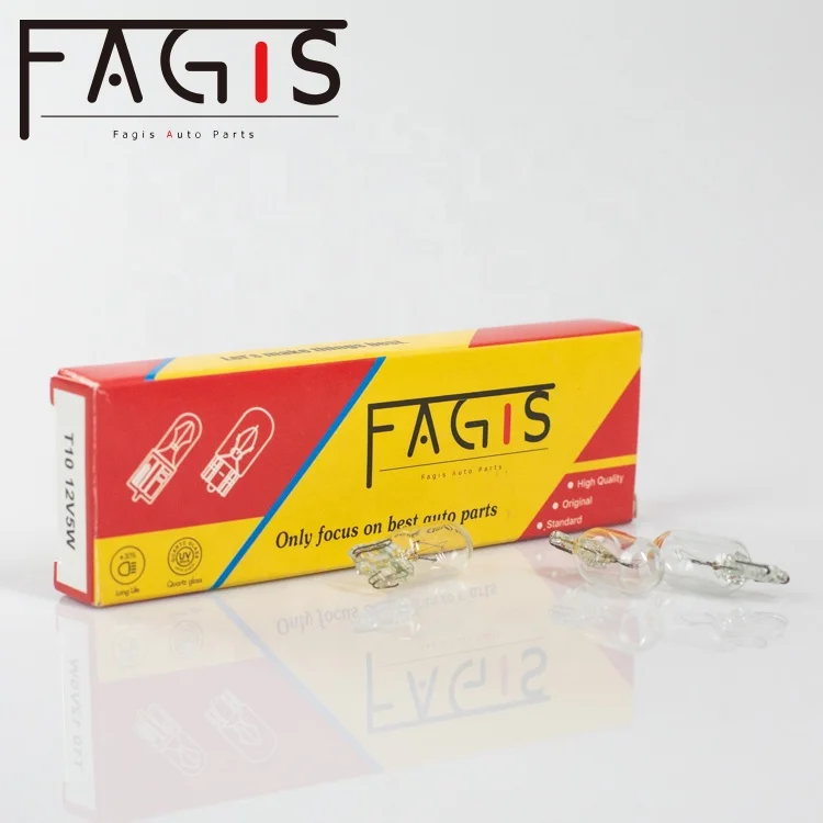 Fagis t10 auto bulb 12v 5w bulb filament auto mobile interior bulb