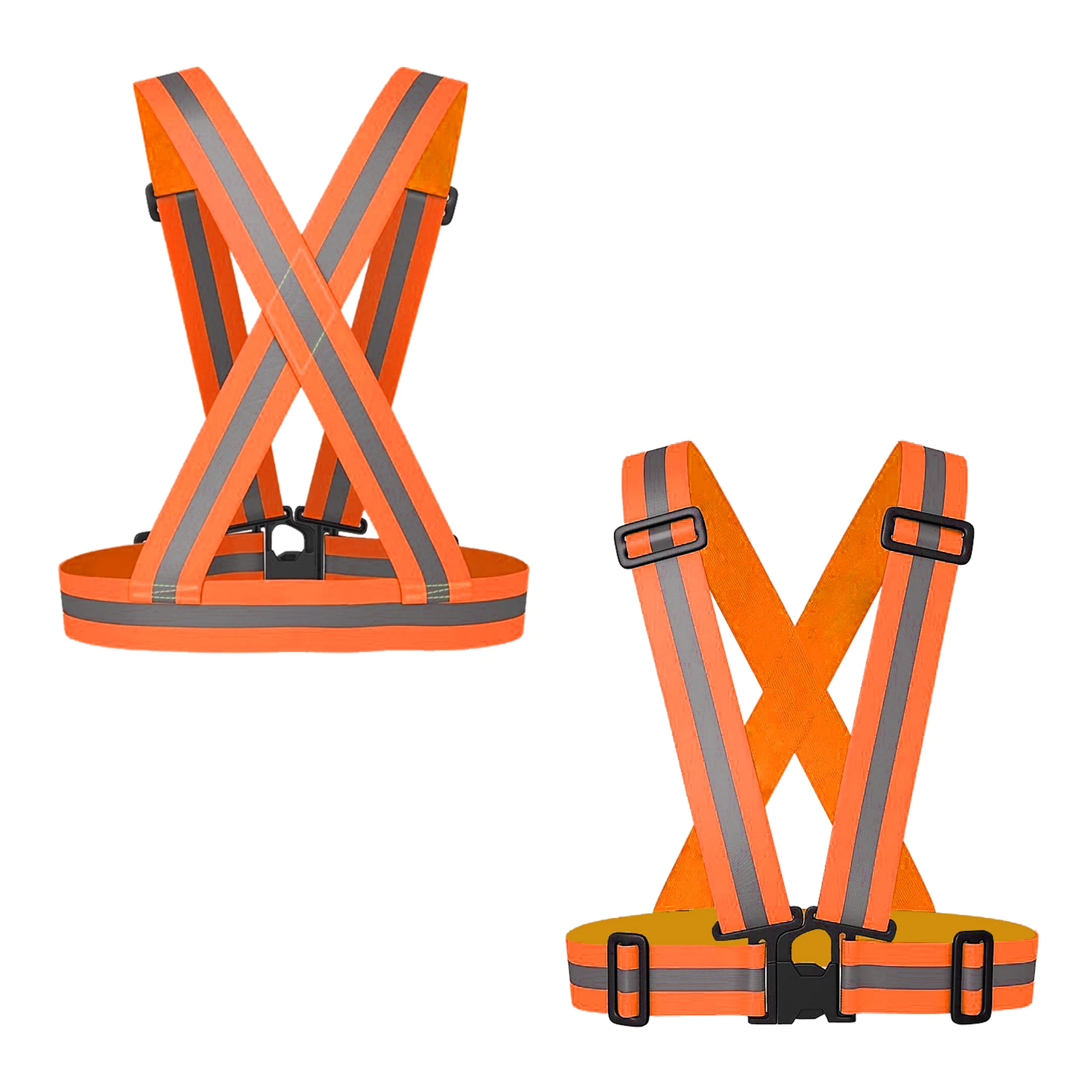 High Visibility Lightweight Night Running Cycling Belt Wholesale Adjustable Multiple Color Reflective Safety Belt Vest 4cm Width