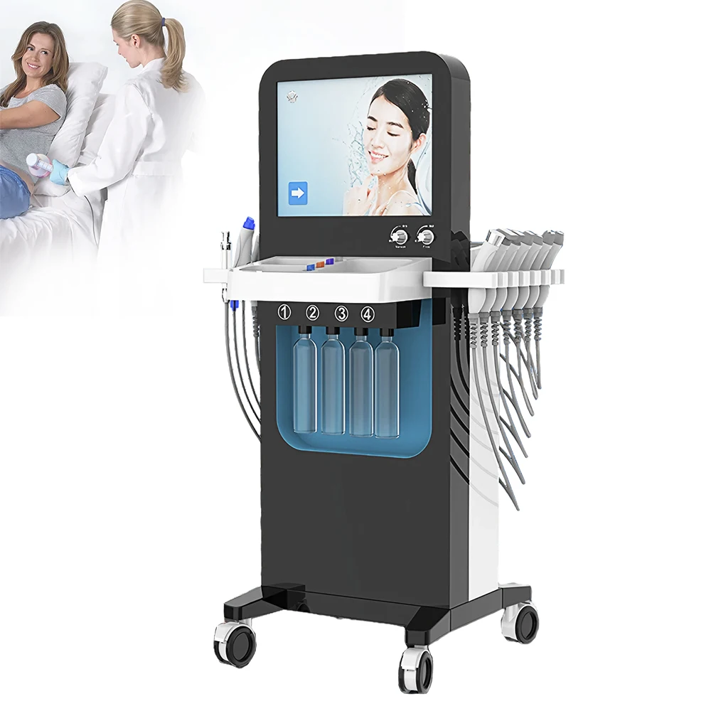 Oxygen jet peel facial machine hydro dermabrasion aqua facial h2o2 oxygen beauty machine