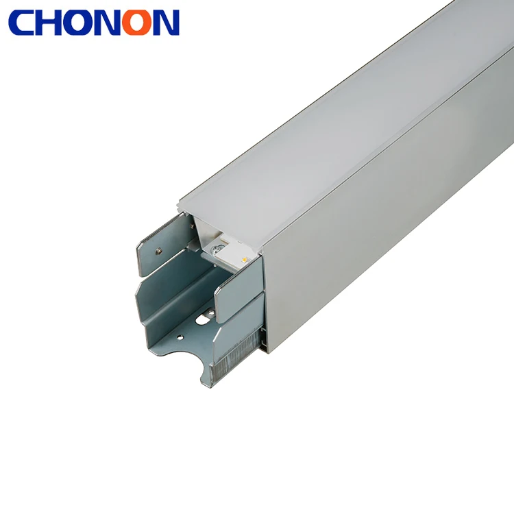 Modern Silver Office Hotel PC Diffuser Aluminum Tube LED Linear Light
