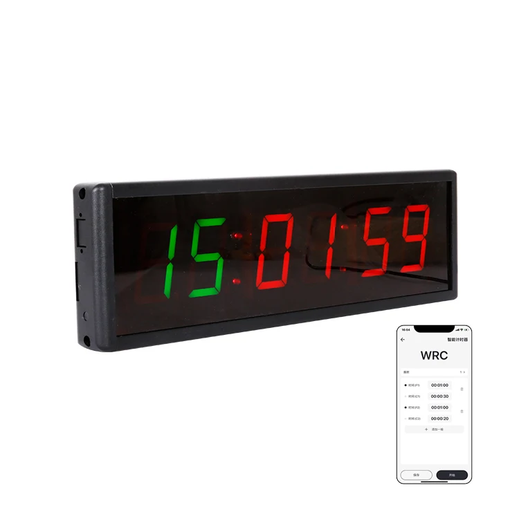 App-Controlled LED Interval Timer 2.3 3 4inch for Tabata HIIT EMOM MMA Boxing Interval Training