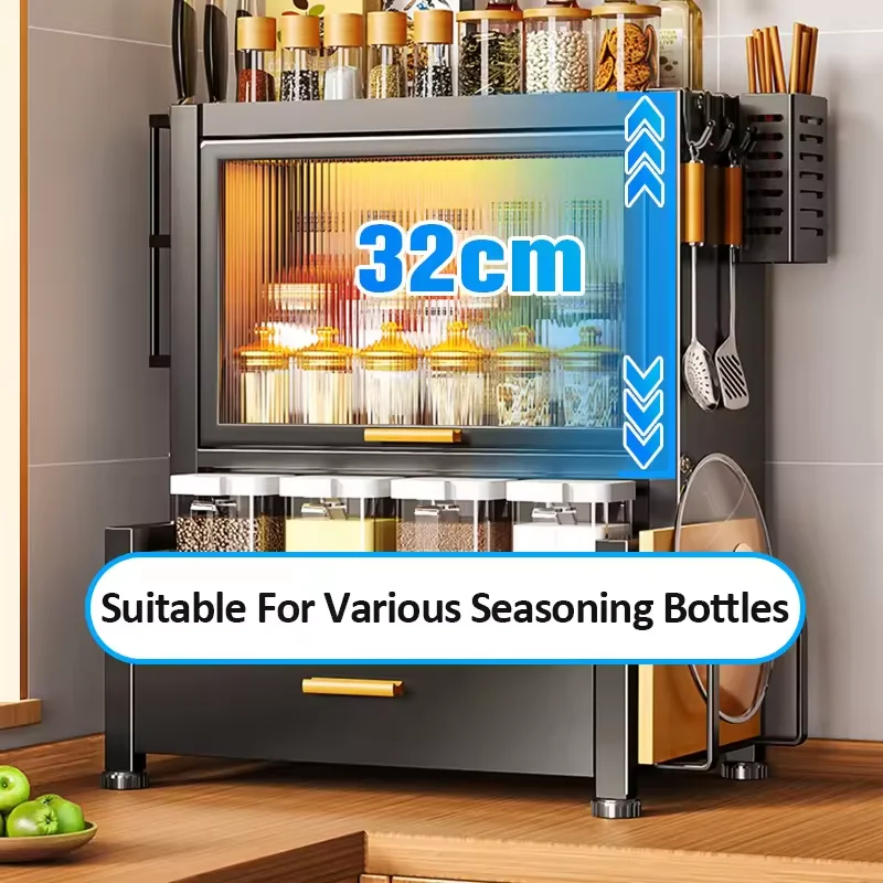 Wholesale high-quality magnetic spice drawer organizer efficient vertical installation fast access to storage metal