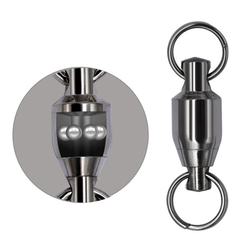 Stainless Steel Big Lure Fishing Swivel High Speed Sea Boat Fishing Barrel Swivels Fishing Swivels Ball Bearing