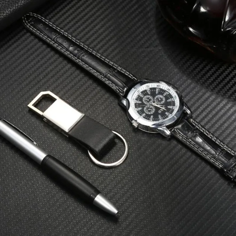 Best selling Top Brand Luxury wallet pen custom logo watch set watch and wallet