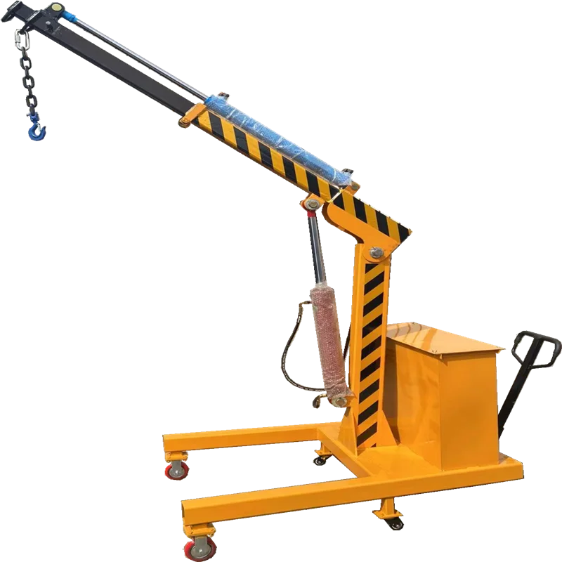 Can carry 1-2 tons of warehouse handling tools, electric walking mobile miniature crane battery charging function