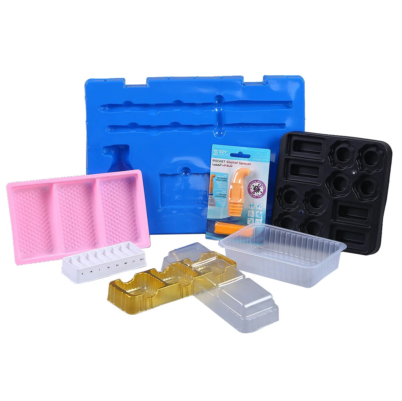 
Custom Design Cosmetic Blister PS Flocking Tray 