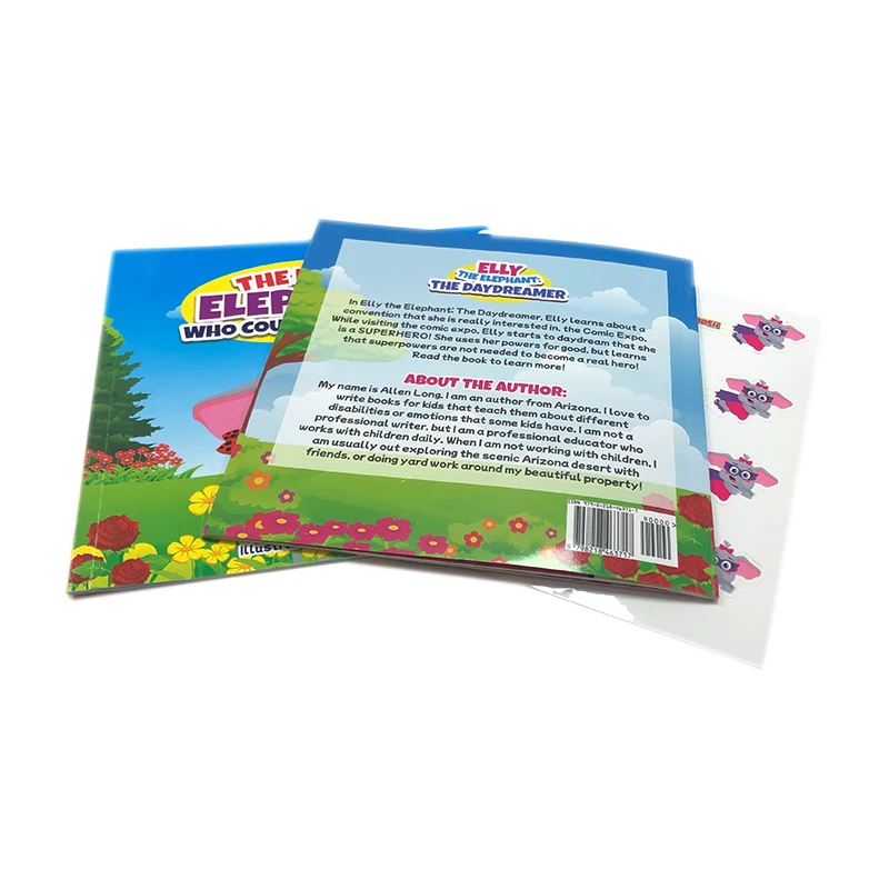 Custom Publishing Children kids Comic Story Softcover Book Funny Stickers Paperback Book Printing
