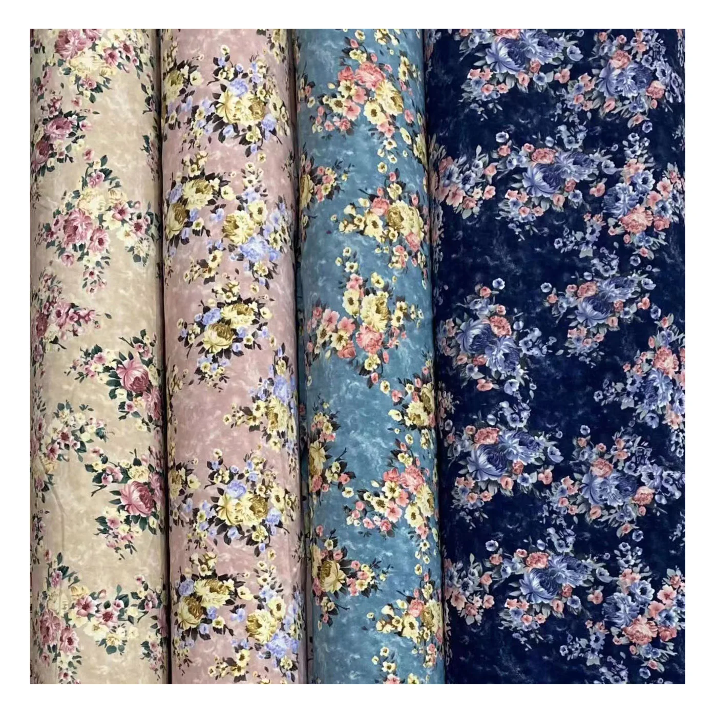 Wholesale 95% polyester 5% spandex customized floral printed 4 way stretch fabric