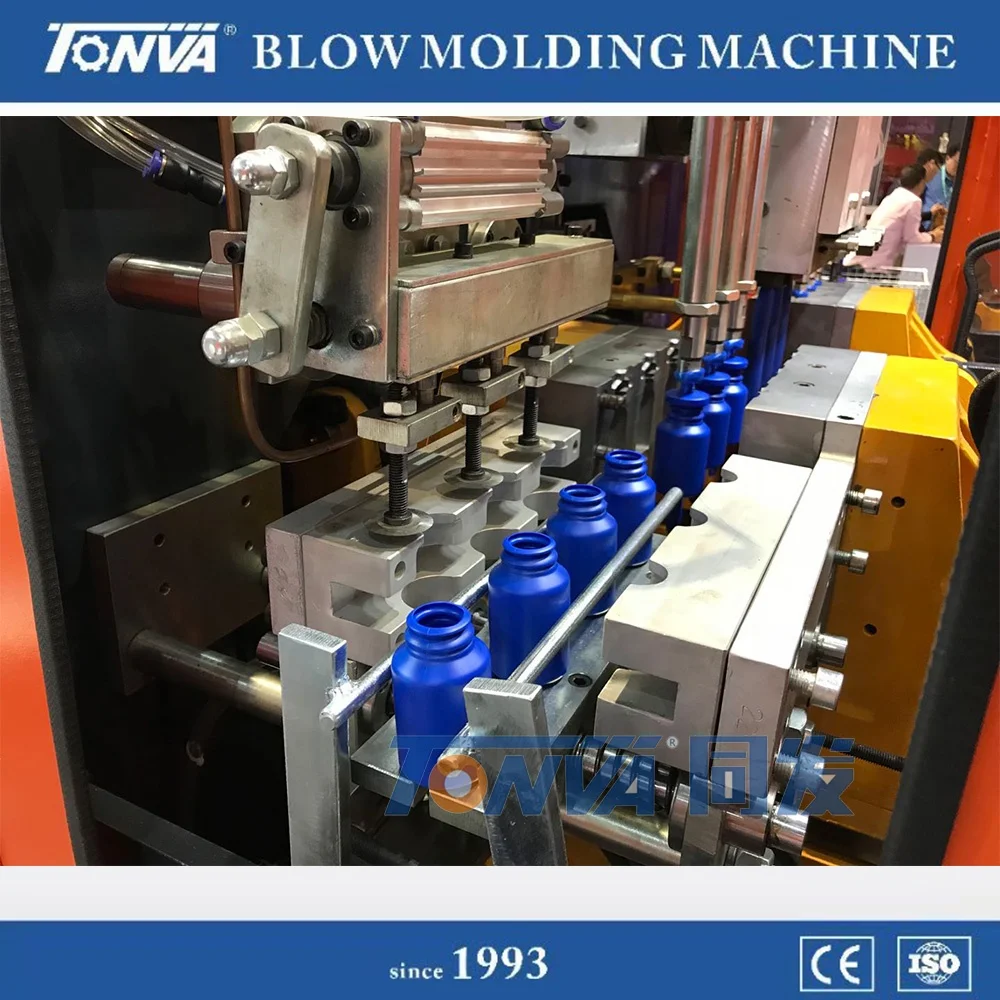 plastic phial small medicine bottle drug bottle making fully automatic extrusion blow molding machine and molds
