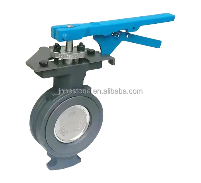 DN50 Gearbox Double Offset Soft Seat High Performance Butterfly Valve wafer Type