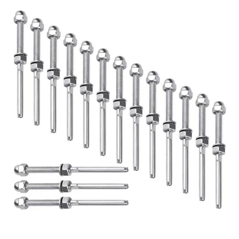 Stainless Steel Swage Threaded Stud Tension End Fitting Terminal for cable railing