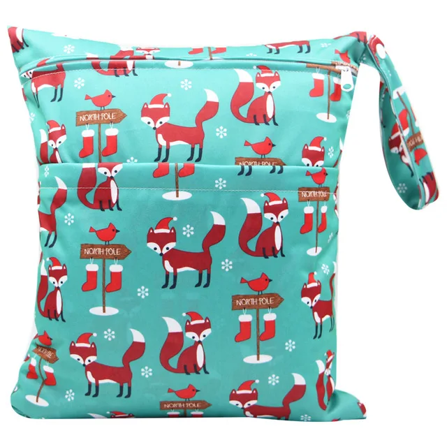 
Customized Travel Waterproof Gym Bag Baby Cloth Diaper Wet Dry Bags Two Zippered Pockets Diaper Bag 