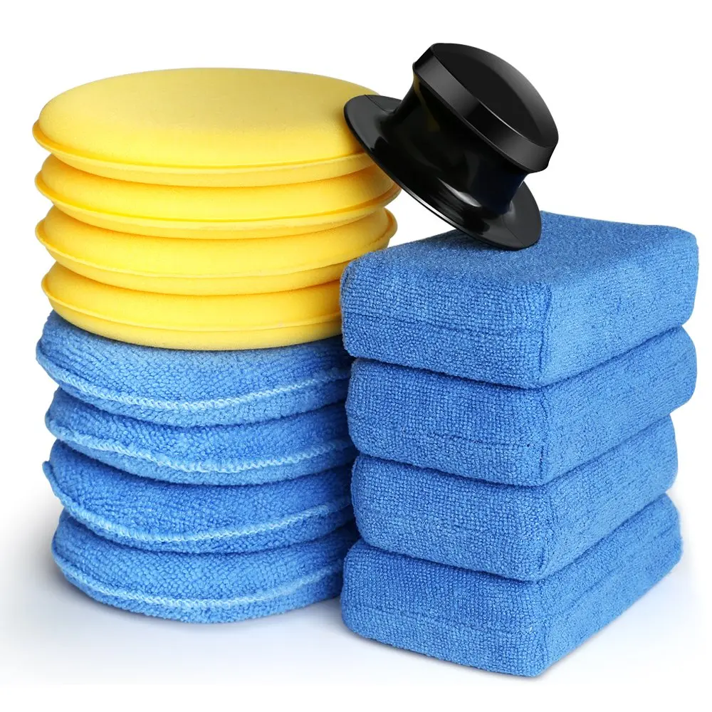 
13pcs Car Washing Cleaning Tools Microfiber Applicator Pad waxing polishing Car Wash Sponges 