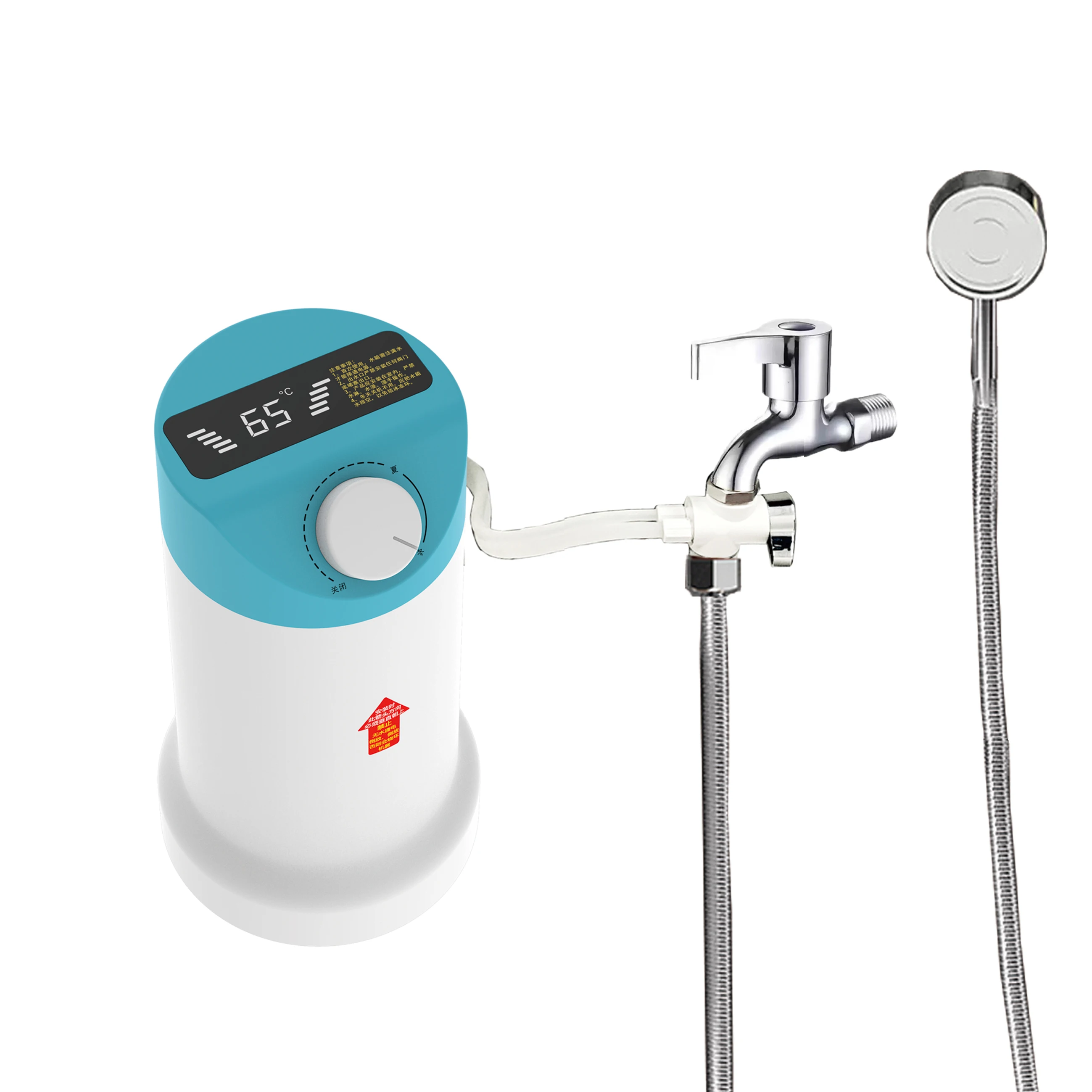 220V 3000W Desktop portable low price bathroom shower kitchen electric hot mini tank water heater