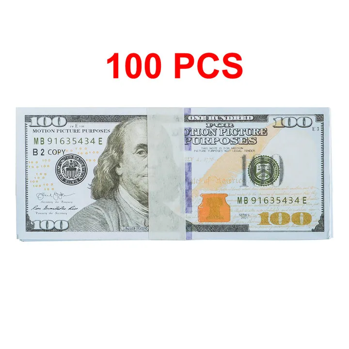 High Quality 100pcs Prop Money 100 Dollar Paper Bills Realistic Prop Money Banknote For Party Movie