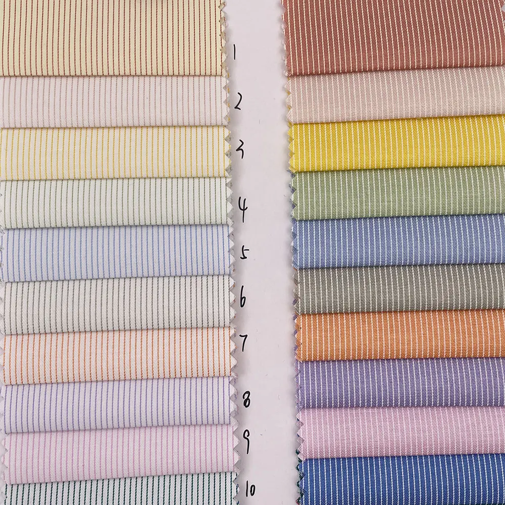Wholesale Super Soft Woven Stripe Yarn Dyed School Uniform Shirt Skirt Fabric Material