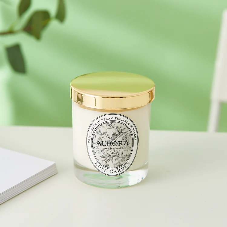 7 унций Матовые прозрачные банки для свечей пустые толстые стеклянные контейнеры оптом изготовления