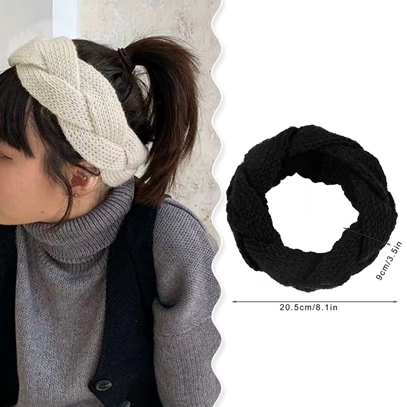 Autumn Winter Unique Sweet Elastic Hair Bands Solid Color Fabric Hair Band For Washing Face Braided Braids Accessories Wholesale