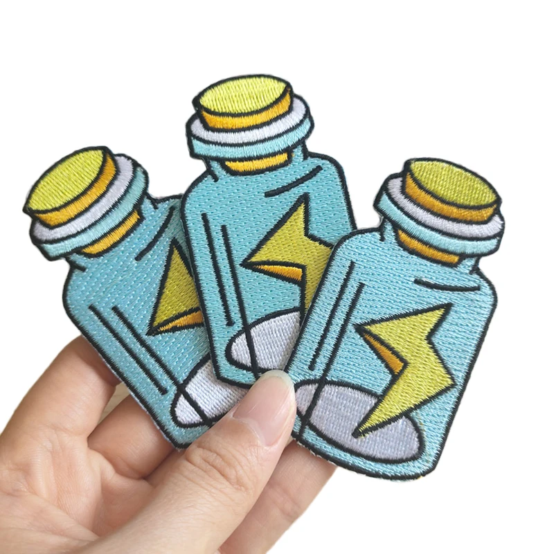 Bags Free In Stock Custom Color Iron-on Backing Cheap Embroideryes T Cartoon Patches Embroidered Patch Machine