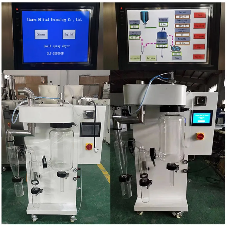 Lab Small Mini Pilot Liquid Pharmaceutical Plant Extraction Spray Cooler Dryer Spray Drier Machine