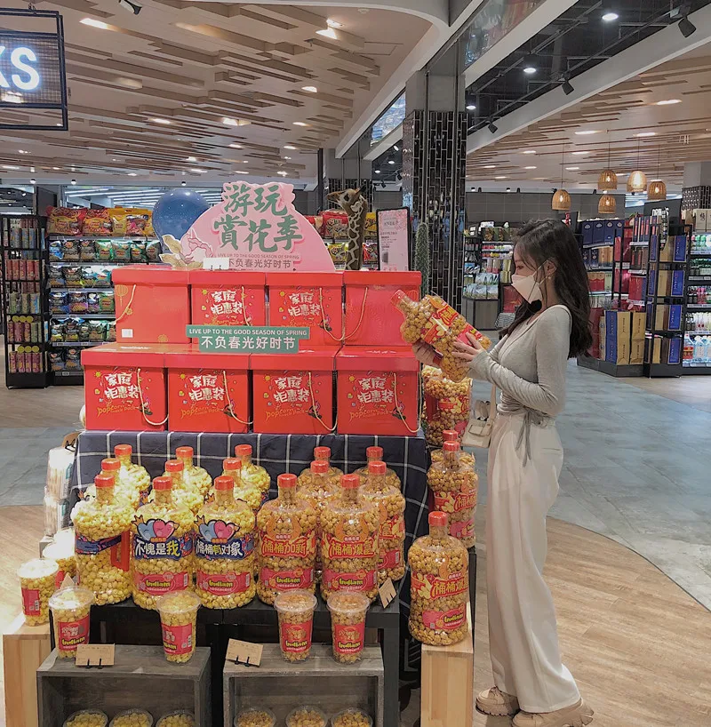 Chinese popular snacks factory directly sales non-fried puffed food low calorie popcorn