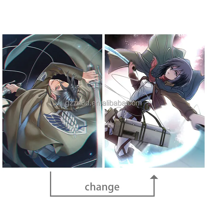 В наличии, 3D Японские Аниме, линзовидный плакат с быстрой доставкой