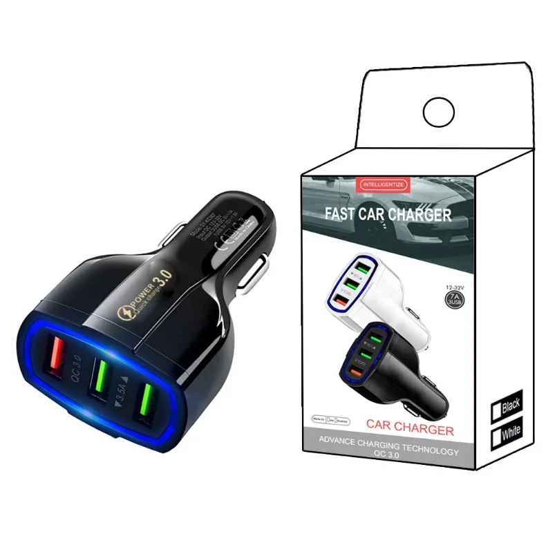  3A Quick Charge 3 0 USB Автомобильное зарядное устройство для iPhone Samsung Xiaomi автомобильное быстрой зарядки QC 4 Мобильный
