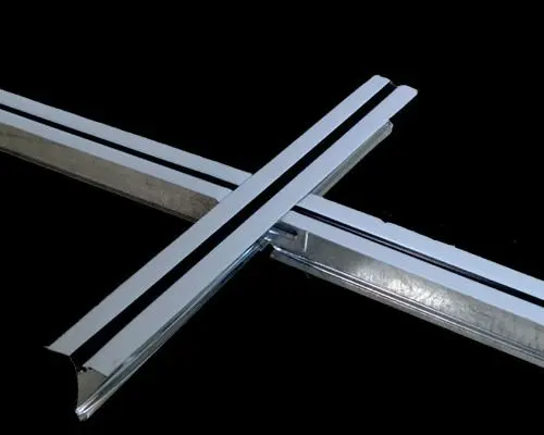 groove t bar suspended ceiling grid with black line