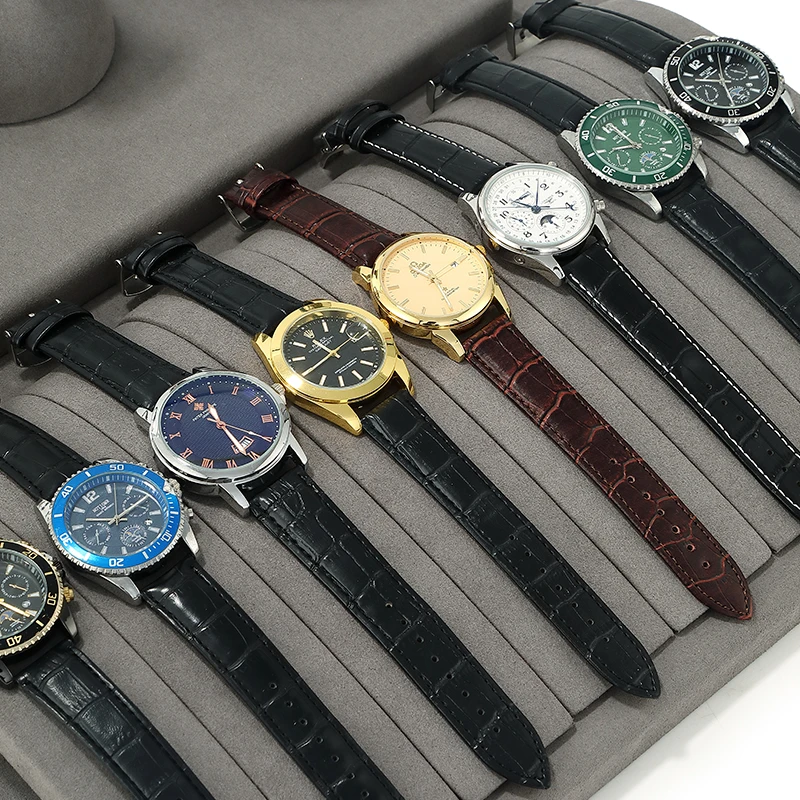 DIGU Oem Watch Holder Display Stand Microfiber Jewelry Organizer Display Self For Store Watch Display