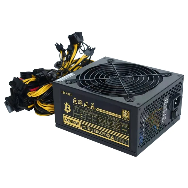 Newest Atx PSU 2200W 1800W 3000W 12V 80PLUS gold medal fully modularized electromechanical Atx  PSU power supply