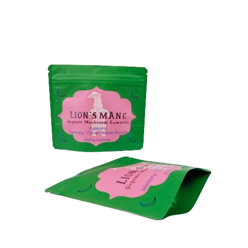 Custom Printed Gummies Bag Food Grade Packaging Mylar Bags Mushroom Cookie Metallic Plastic Packaging Small Proof Foil Poouch