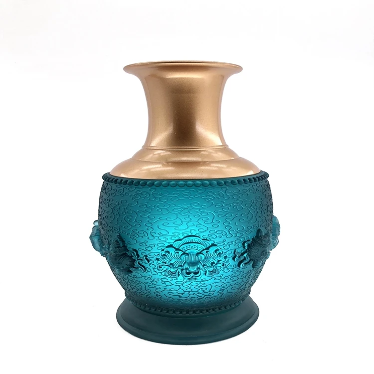 
 Декоративные латунные кристаллические вазы Liuli ручной работы для украшения дома  