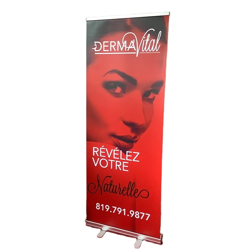 Advertising exhibition backdrop trade show roll pull up pop up display booth durable fabric display banner stands