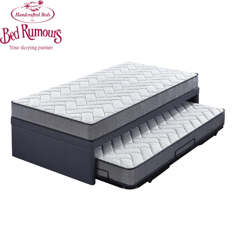 House queen kids size twin single king double size metal iron frame loft lift up trundle bed with wheels and mattress