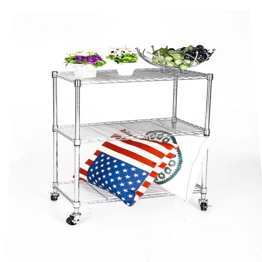 NSF Wholesale Customized Size High Quality Cheap Epoxy Coating Chrome Plated Wire Shelving, Storage Holders racks