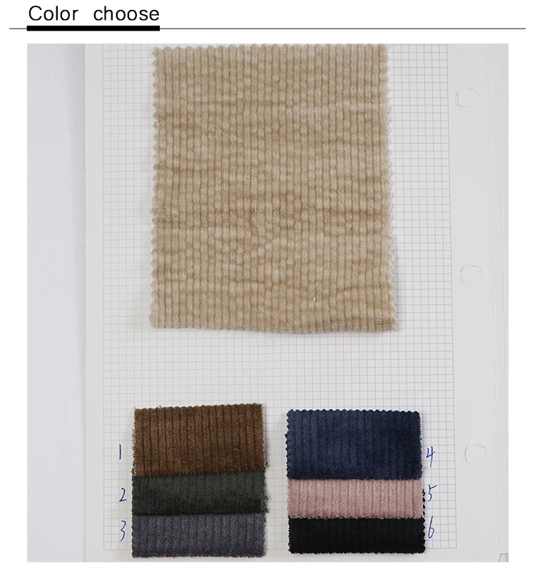 
Free samples woven stretch lycra cotton 8 wale corduroy fabric 