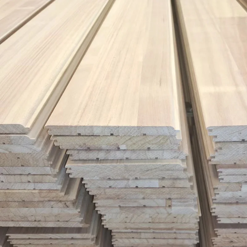 Factory produces solid wood panel wall panels for interior decoration