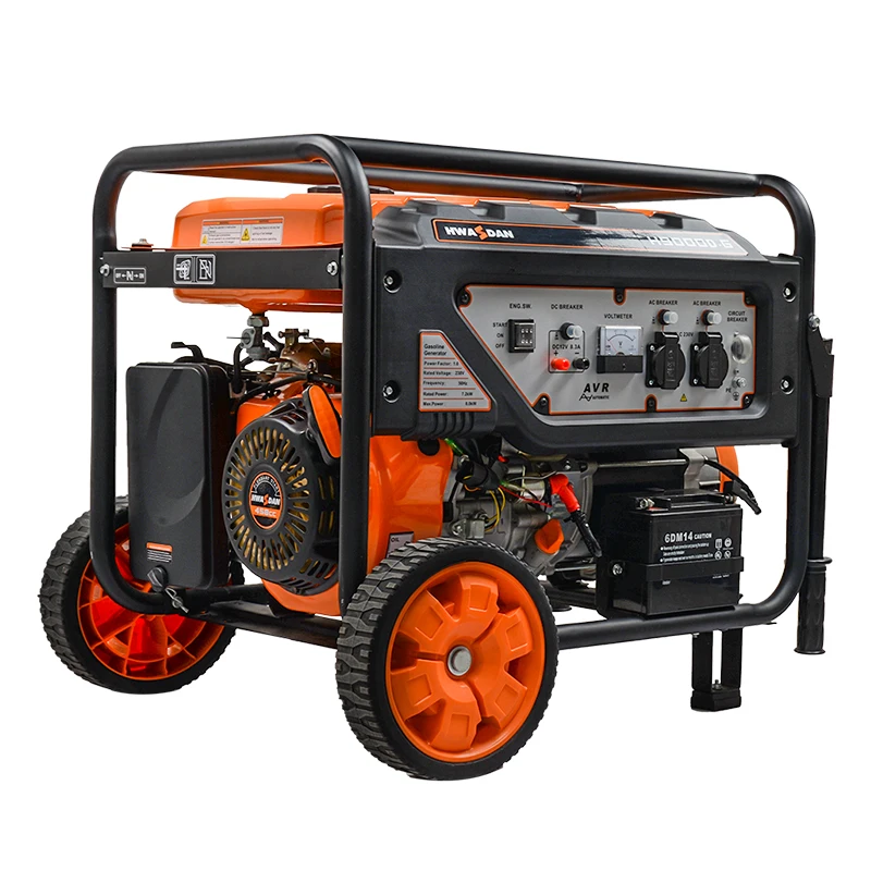 Hwasdan China Manufacturer Open Frame 6.5KW Portable Gasoline Generator Set for sale