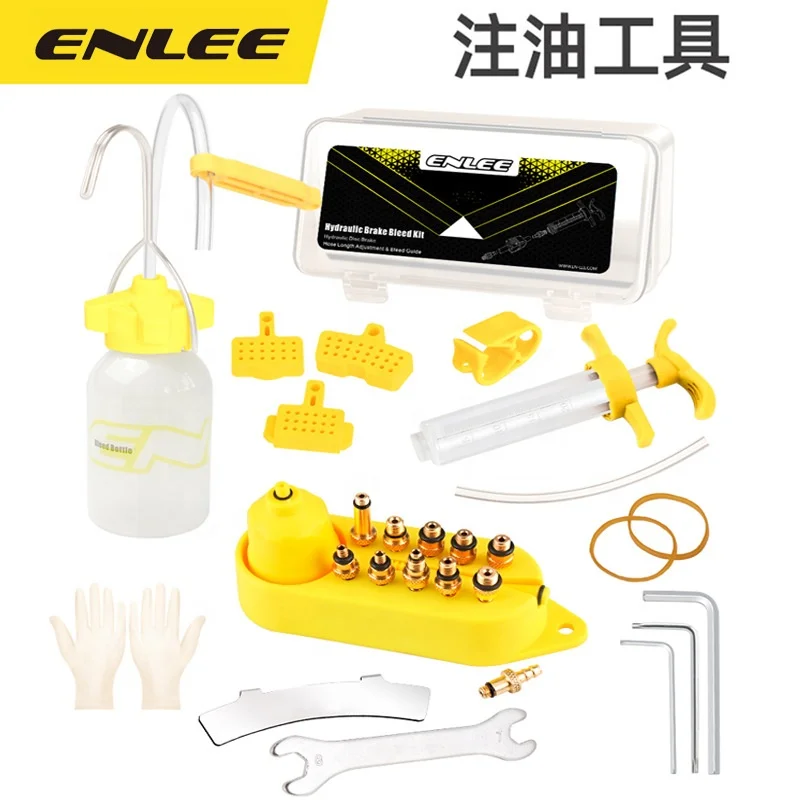 Enlee Mountain Bike Oil Disc Brake Oiling Tool Hydraulic Brake Bleed Tool Kit for Shimano Margura