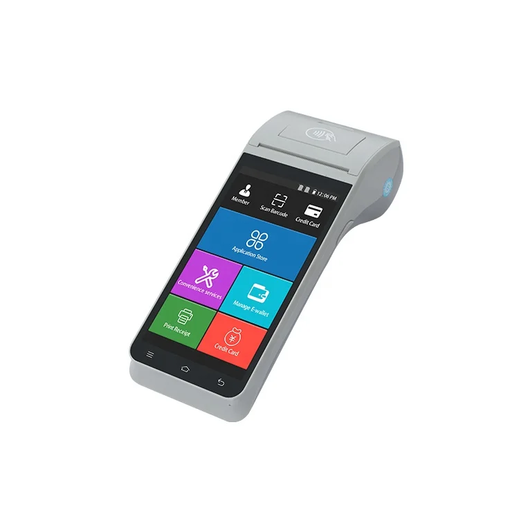  Терминал термопринтера со штрих-кодом android 9 0 pda с nfc и считывателем отпечатков пальцев 1.