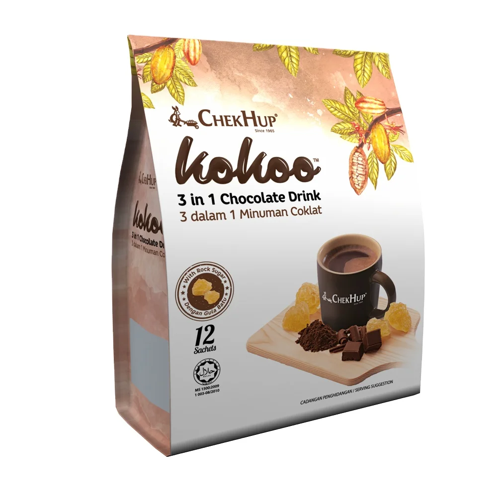 Drinking Chocolate Powder Chek Hup Kokoo 3in1 Chocolate Drink With Sweet Taste From Malaysia