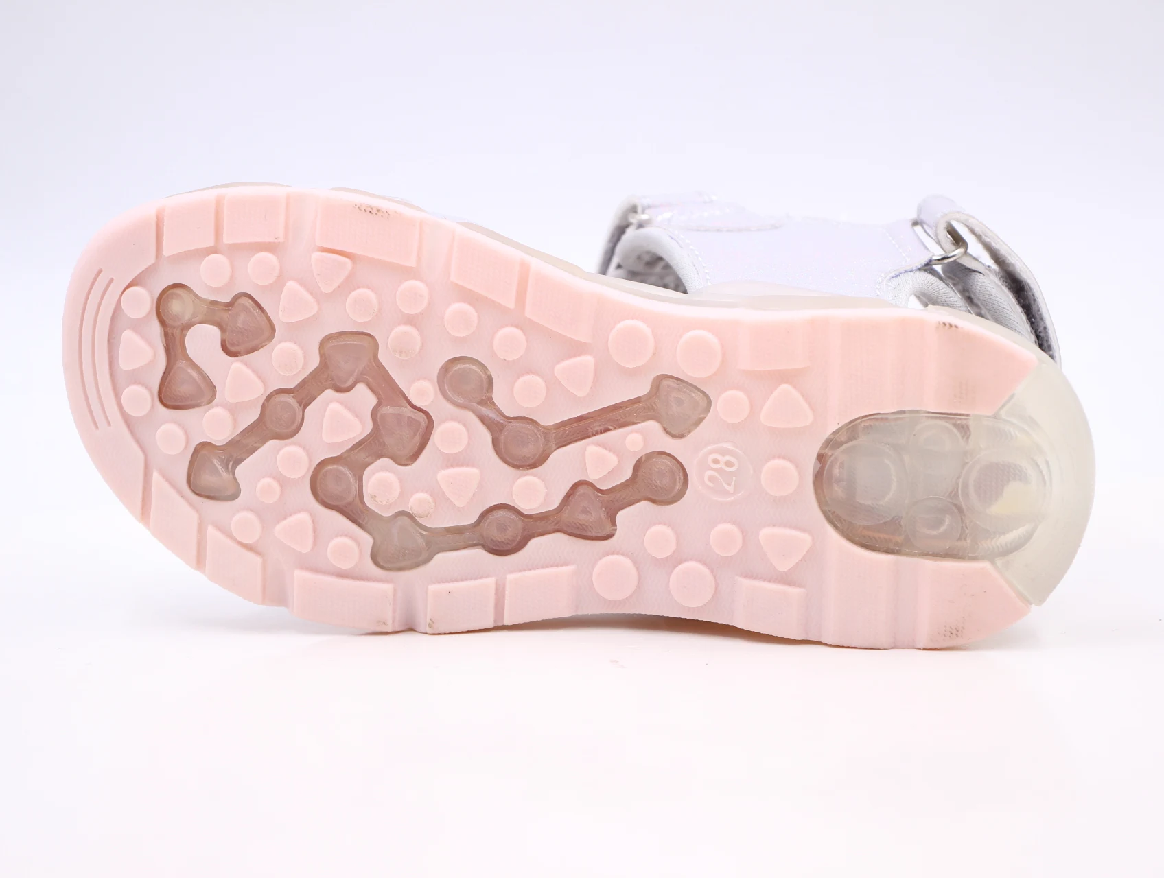 
Durable kids sandals PU and mesh upper TPR transparent outsole sandals for girl 2021 