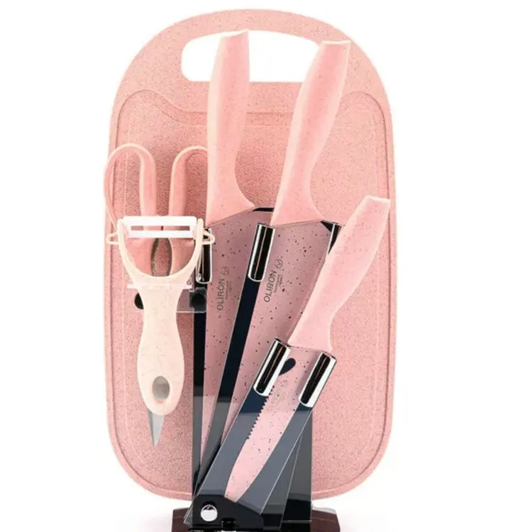 6.28 Dollars Model YH-JXT009 Kitchen Set 7pcs Colorful chef kitchen knife