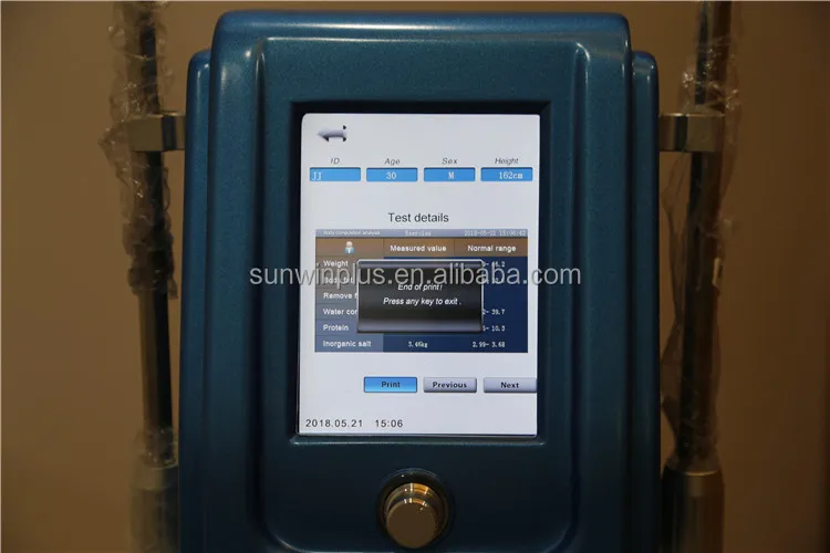 High Accuracy Digital Whole Body Composition Analyzer And Electronic Body Scan Test Check Bmi Scale With Printer