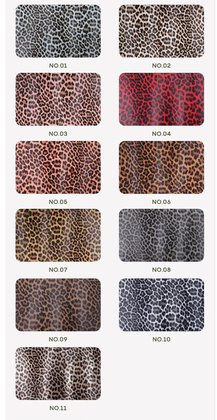 Wholesale High Quality PVC Printed Leather For Luggage Artificial Synthetic Leopard Pattern