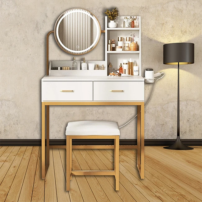 Dressing Table with Drawers Customized Makeup Table with Mirrors Modern Dressing Table for Bedroom Home Furniture