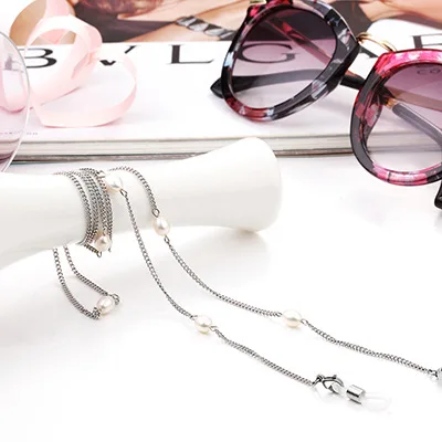 Natural Pearl Stainless Steel Jewelry Gold Sunglasses Glasses Chain,glasses jewelry chain,Sunglasses Glasses Chains
