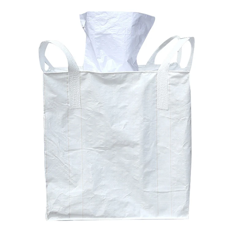 Factory 1 Ton Jumbo Bags Fibc Big Bulk Bag Top Fill Skirt Flat Bottom Food Grade Flat Bottom 1500kg 1000kg Super Sack