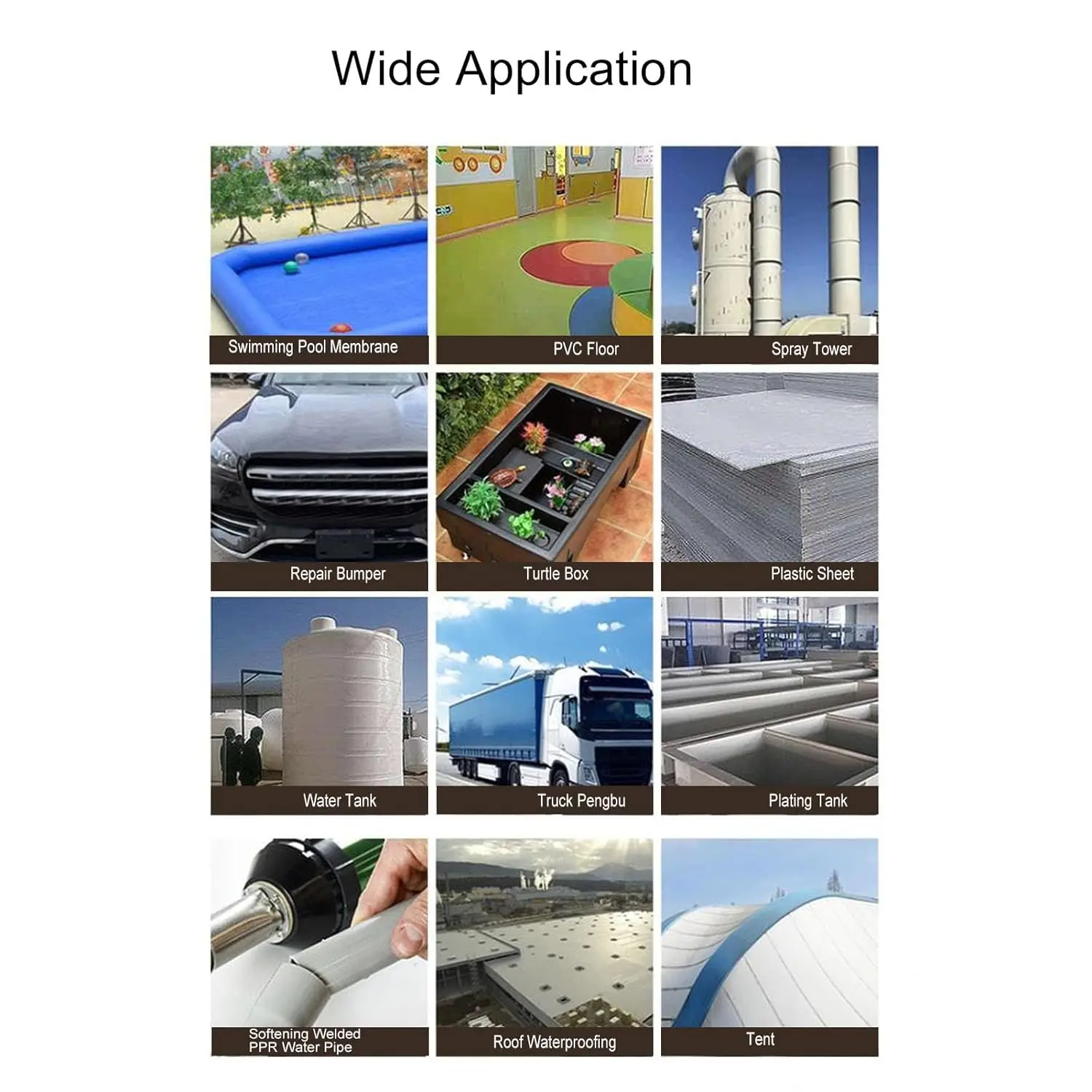 20mm Wide Slot Weld Nozzle Push Fit for Triac Hot Air Gun of 20mm Flat Weld Tip